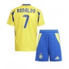 Otroški Nogometni dresi Al-Nassr Cristiano Ronaldo #7 Domači 2024-25 Kratek Rokav (+ Kratke hlače)